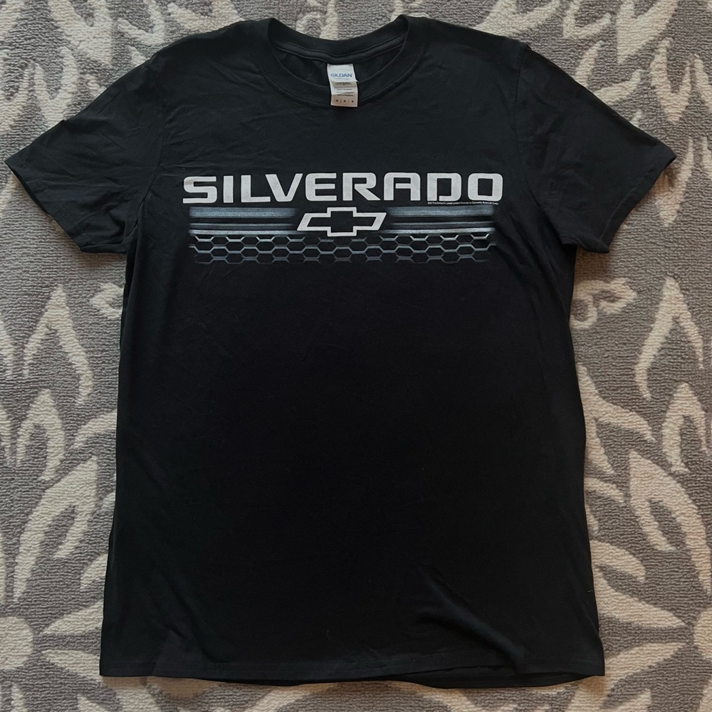 Chevy Silverado Shirt Black Tee Size M